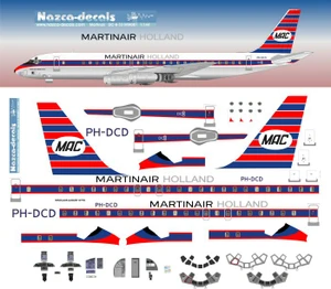 1/144 Scale Decal Martinair DC8-33