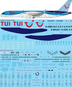 1/144 Scale Decal TUI 757-200