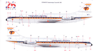 1/144 Scale Decal Trans Europa Caravelle