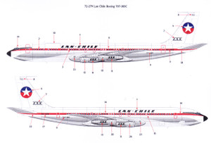 1/72 Scale Decal LanChile 707-320C