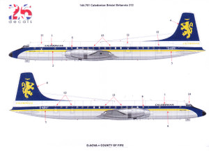 1/144 Scale Decal Caledonian Britiannia