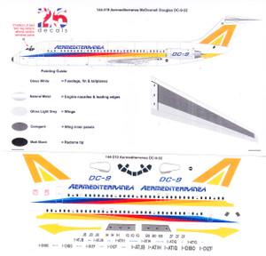 1/144 Scale Decal Aeromediterranea DC9-32