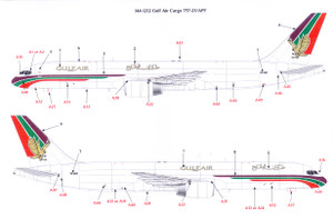 1/144 Scale Decal Gulf Air Cargo 757-200 APF