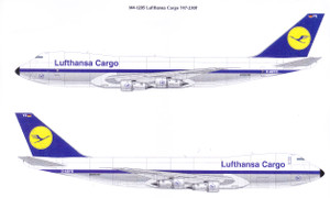 1/144 Scale Decal Lufthansa Cargo 747-230F