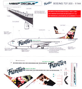1/144 Scale Decal Frontier 737-300 Polar Bear & Fox Cubs
