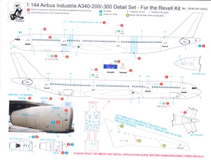 1/144 Scale Decal Detail Sheets A-330 / A-340