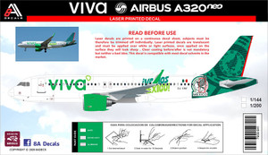 1/144 Scale Decal VIVA A-320 SOCCER