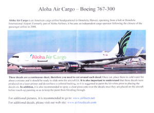 1/144 Scale Decal Aloha Air Cargo 767-300F