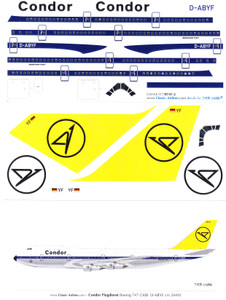 1/144 Scale Decal Condor 747-200