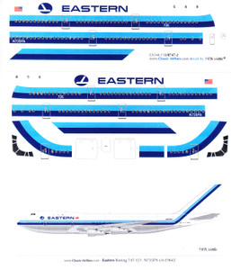 1/144 Scale Decal Eastern 747-100