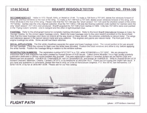 1/144 Scale Decal Braniff 707 / 720 Red & Gold