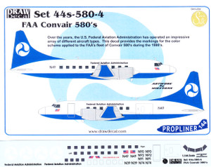 1/144 Scale Decal FAA Convair 580
