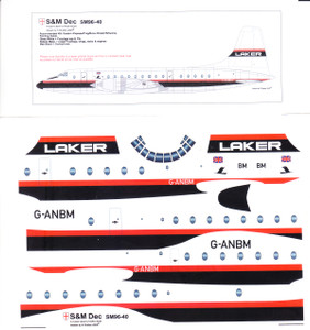1/96 Scale Decal Laker Bristol Britannia