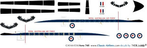 1/144 Scale Decal Australian Air Force HS-748