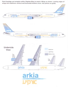 1/144 Scale Decal Arkia 757-300 2012
