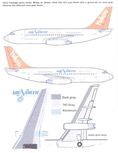 1/144 Scale Decal Air North 737-200 2016