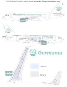 1/144 Scale Decal Germanair A-319 2013