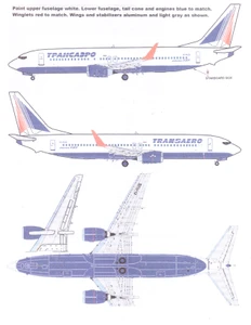1/144 Scale Decal Transaero 737-800 2013