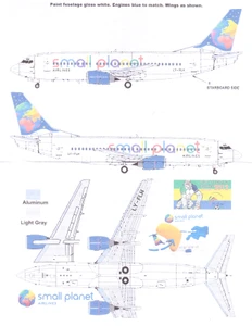 1/144 Scale Decal Small Planet 737-300 2012