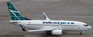 1/144 Scale Decal WestJet 737-700 Tartan Tail
