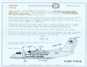 1/144 Scale Decal Northwest Airlink Dash 8