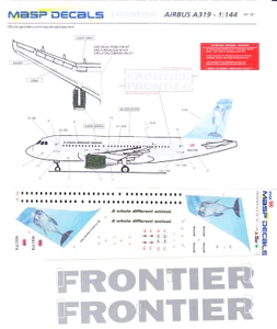 1/144 Scale Decal Frontier A-319 Flip the Bottlenose Dolphin