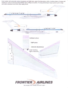 1/144 Scale Decal Frontier 727-100 1967