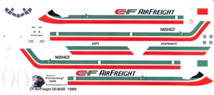 1/144 Scale Decal CF Airfreight DC8-62 1989