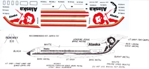 1/144 Scale Decal Alaska 727-100 Miner