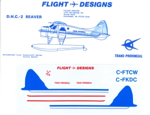 1/72 Scale Decal Trans-Provincial DHC-2 Beaver