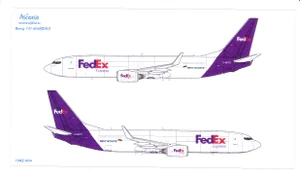 1/144 Scale Decal FedEx 737-800 West Atlantic