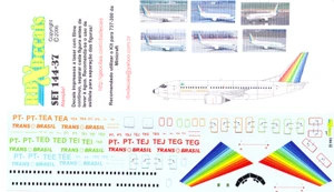 1/144 Scale Decal TransBrasil 737-300