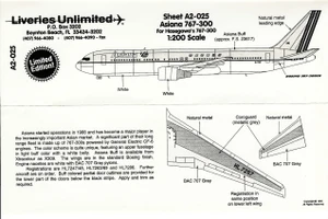1/200 Scale Decal Asiana 767-300