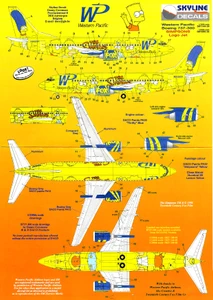 1/144 Scale Decal Western Pacific 737-300 THE SIMPSONS