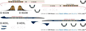 1/144 Scale Decal Morton Air Service / Channel Airways Heron