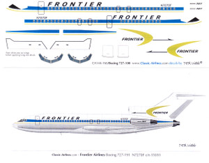 1/144 Scale Decal Frontier 727-100