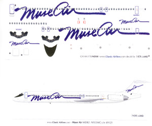 1/144 Scale Decal Muse Air MD-80