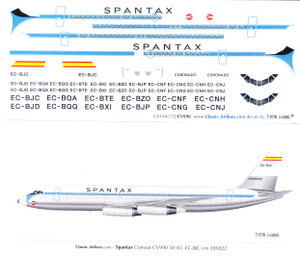 1/144 Scale Decal Spantax Convair 990