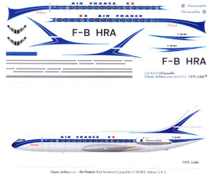 1/144 Scale Decal Air France Caravelle