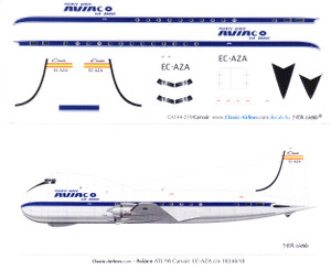 1/144 Scale Decal Aviaco Carvair