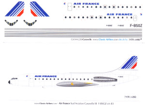 1/144 Scale Decal Air France Caravelle Full Barcode