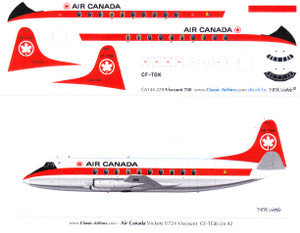 1/144 Scale Decal Air Canada Viscount 700