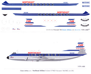 1/144 Scale Decal Northeast Viscount 700