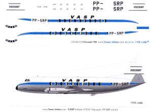 1/144 Scale Decal VASP Viscount 700