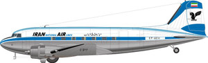 1/144 Scale Decal Iran Air DC-3