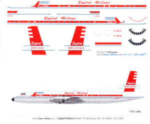 1/144 Scale Decal Capital Airlines Britannia