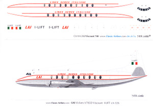 1/144 Scale Decal LAI Italy Viscount 700