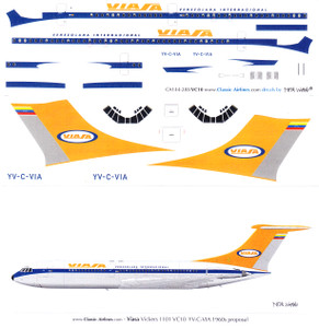 1/144 Scale Decal Viasa VC-10