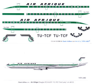 1/144 Scale Decal Air Afrique DC-8