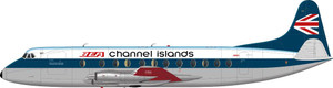 1/144 Scale Decal BEA - Scottish Airways - Channel Islands Viscount 800